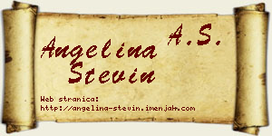 Angelina Stevin vizit kartica